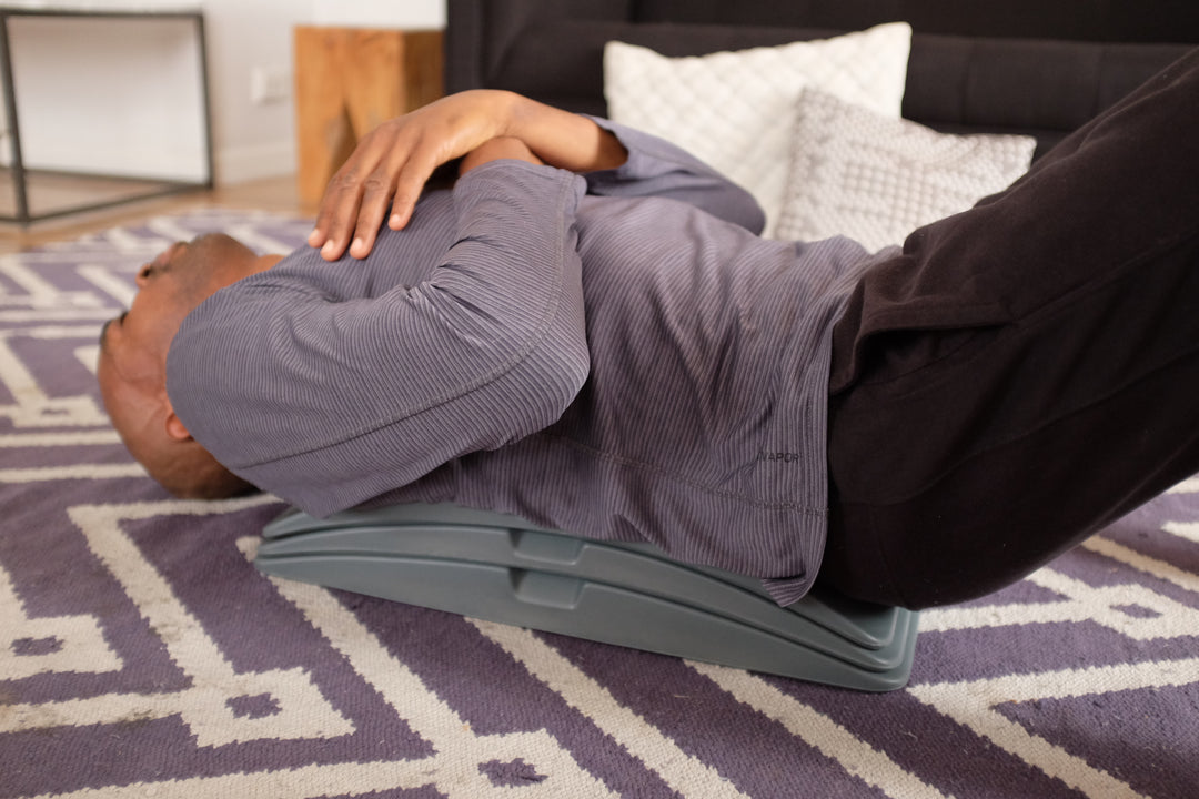 Backbridge can replace your yoga block for safer yoga routine.